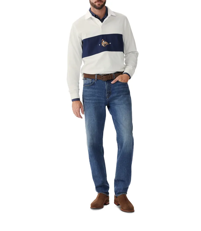 RM Williams Buck Rugby White Blue-2